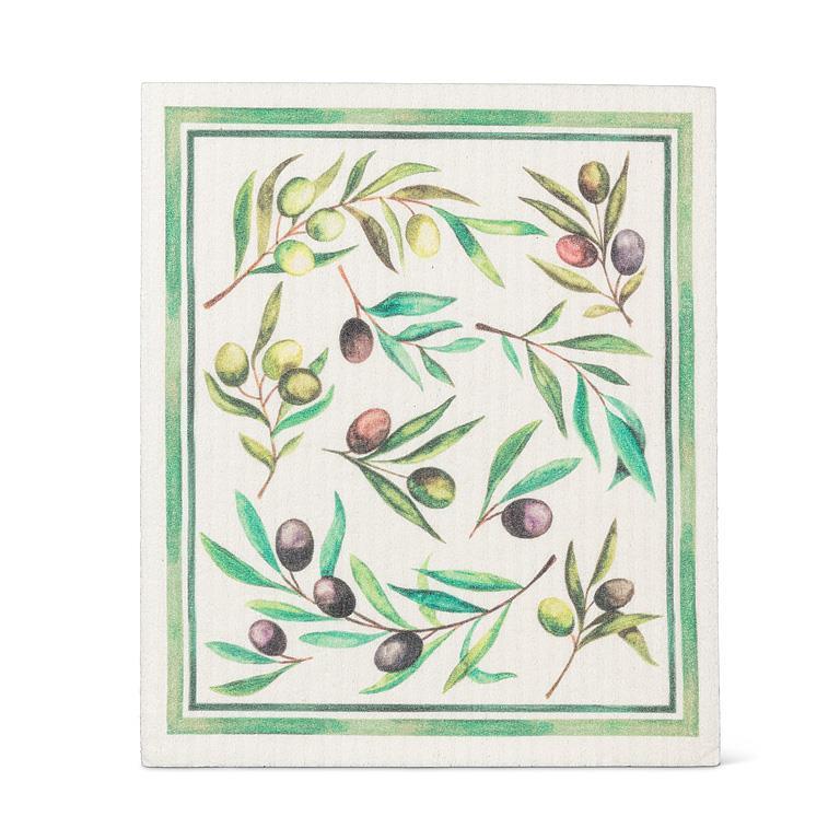 Olives & Leaves Dishcloth