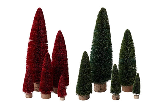 Red Christmas Brush Tree