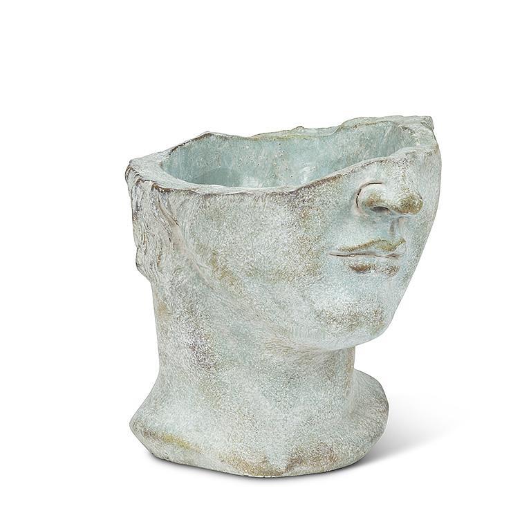 Half Male Face Planter 7"H