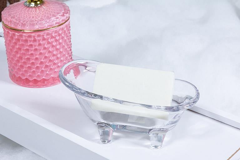 Glass Bathtub soap Dish 6"
