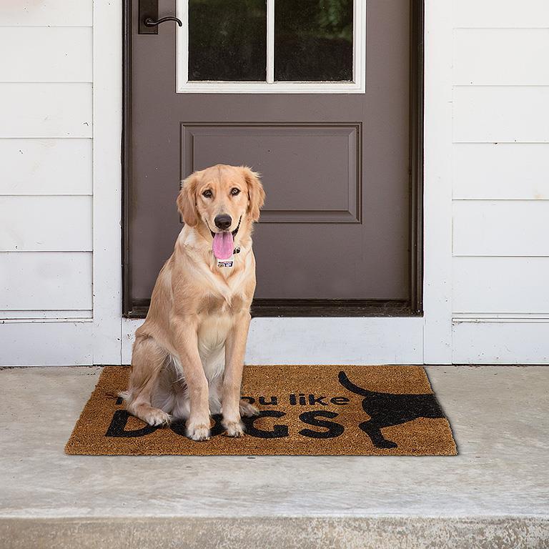 Graphic Hope You Like Dogs Doormat 18x30"L