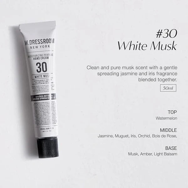 White Musk-W DRESSROOM Moisturizing Perfume Hand Cream 30