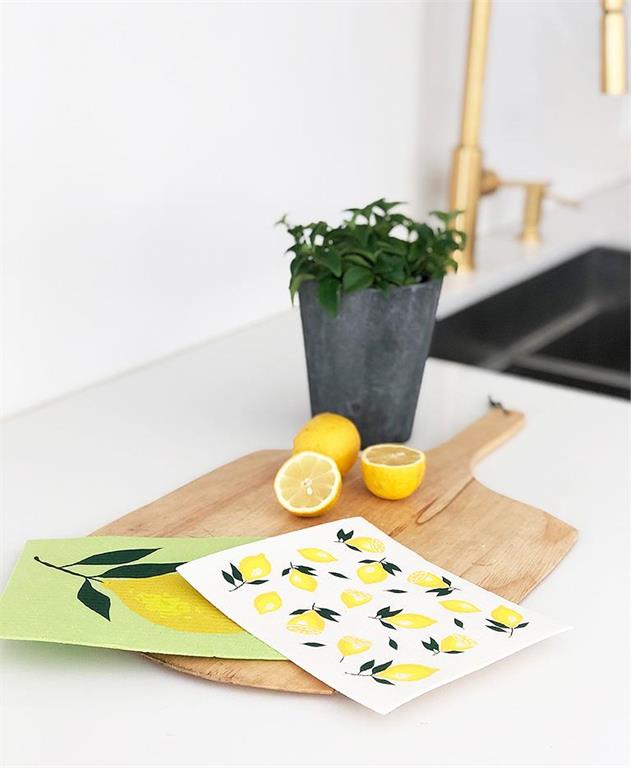 Lemon Dishcloths. Set of 2