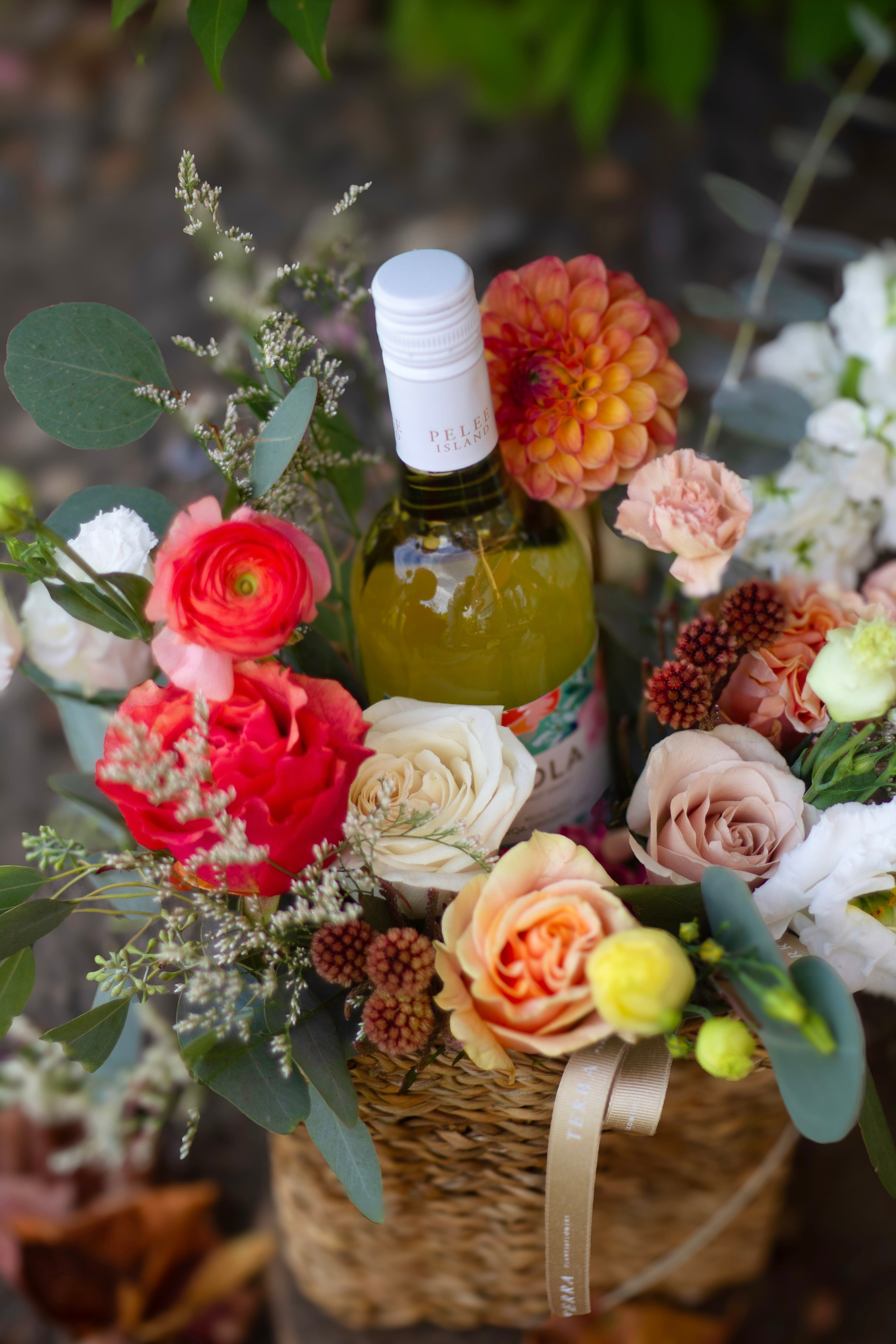 Bloom & Bottle Arrangement