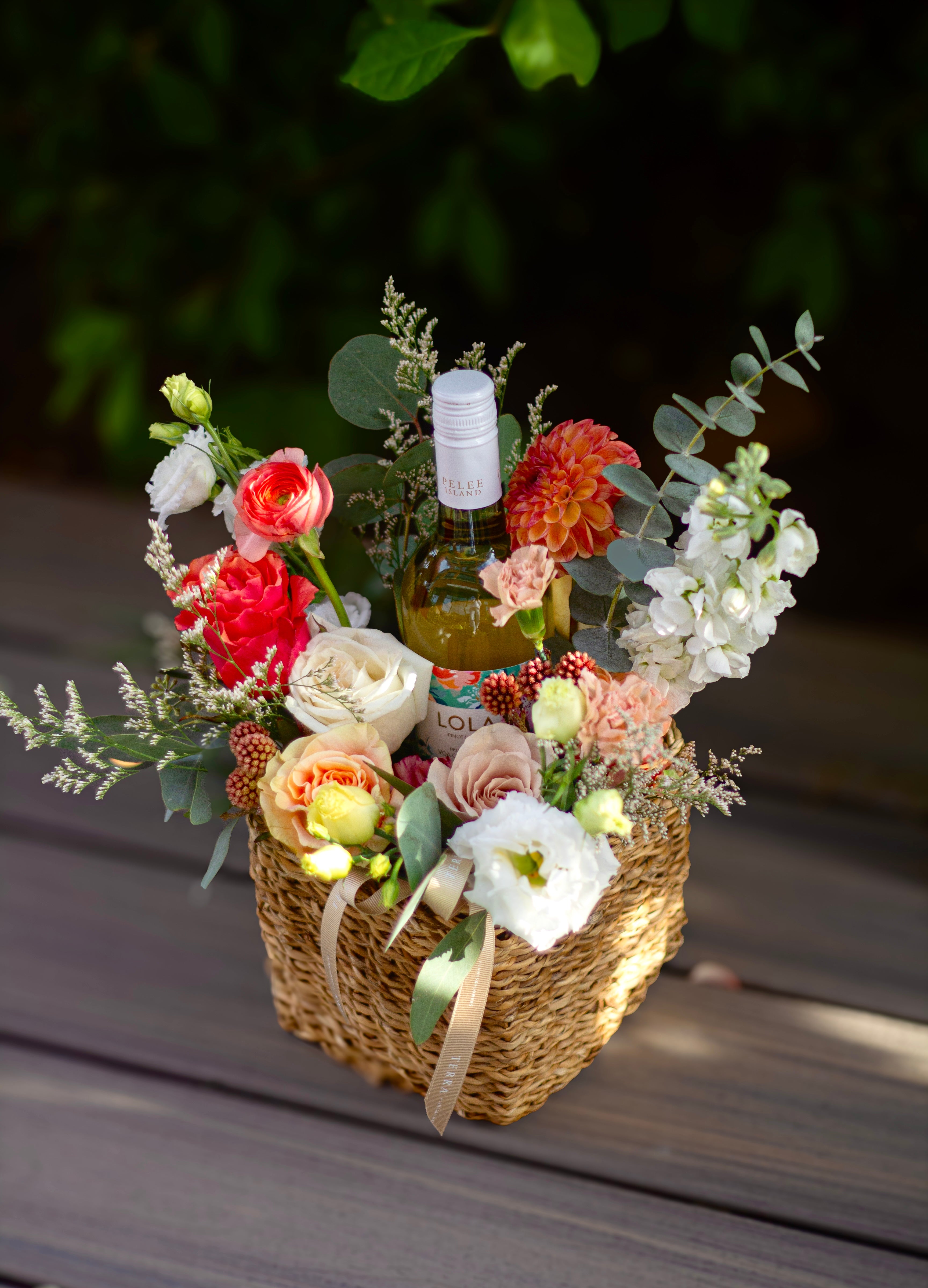Bloom & Bottle Arrangement