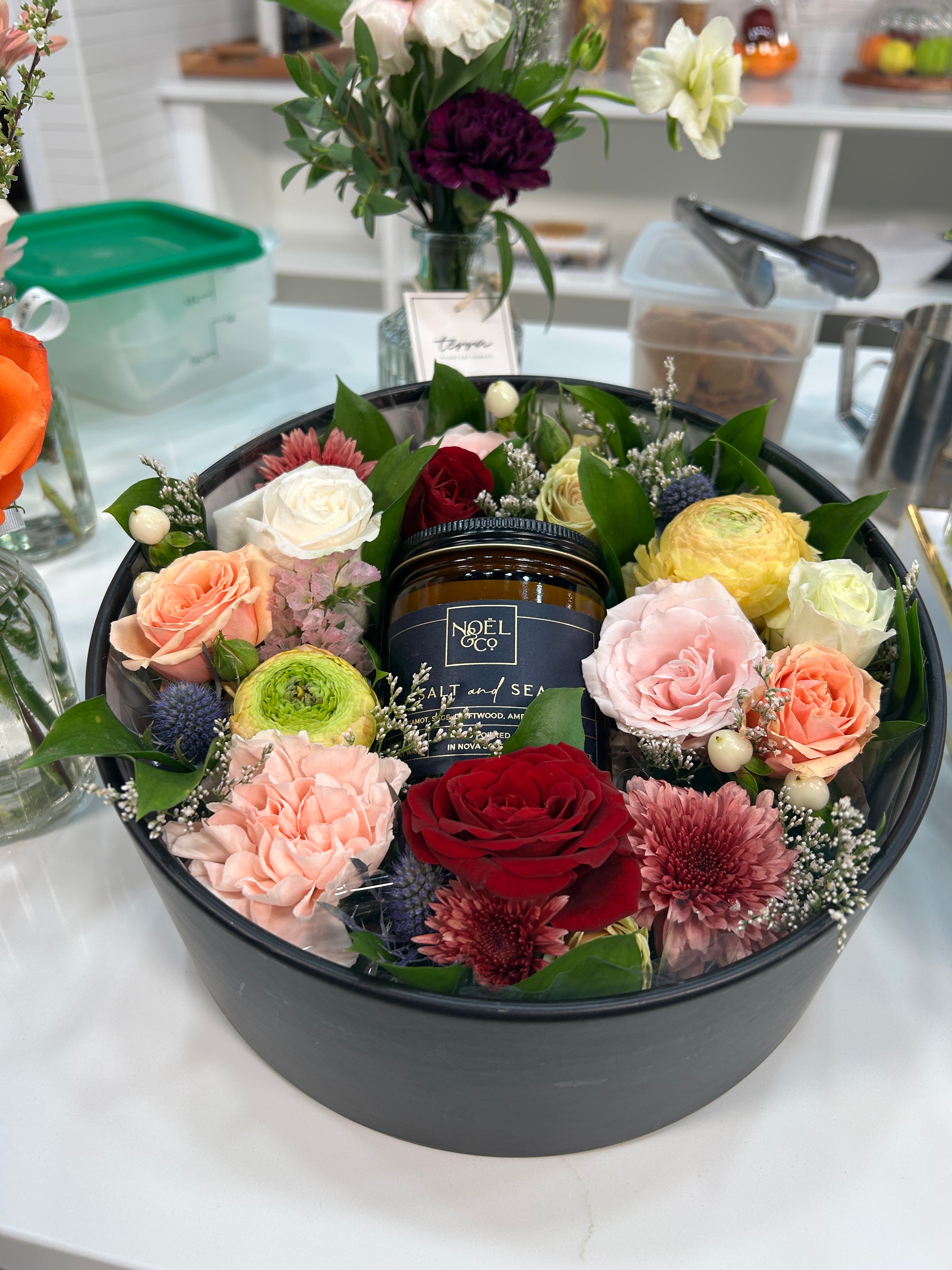 Bloom Box with Organic Candle
