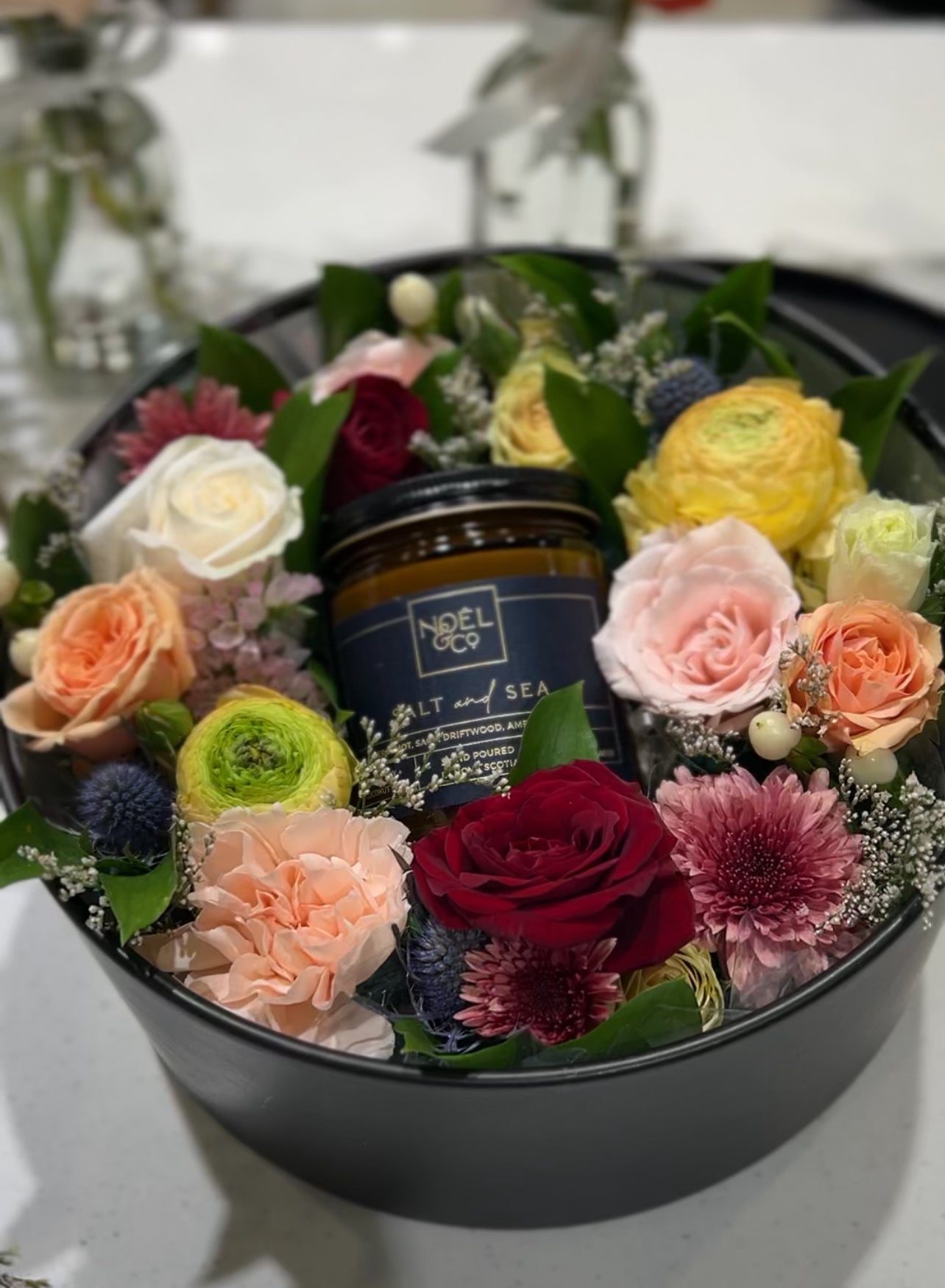 Bloom Box with Organic Candle