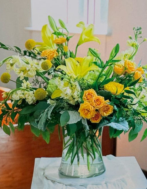 Golden Serenity Arrangement
