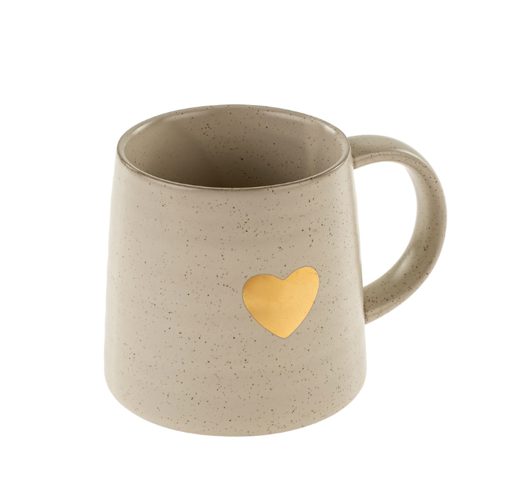 Gold Heart Mug L