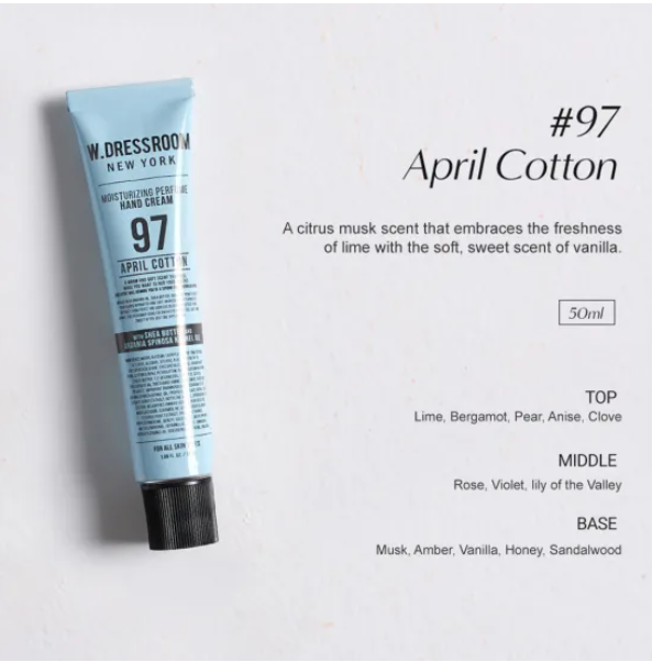 W DRESSROOM Moisturizing Perfume Hand Cream 97 April Cotton