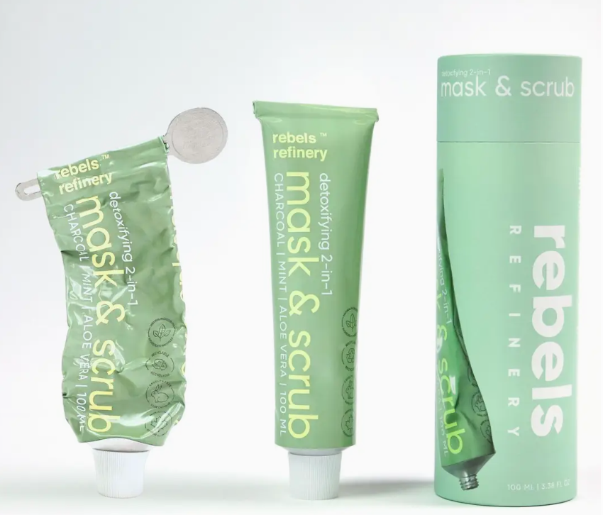 Face Scrub & Mask Charcoal/Mint/Aloe