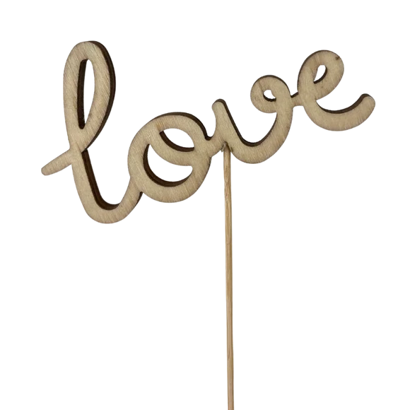 Cursive Love Pick(Wood)
