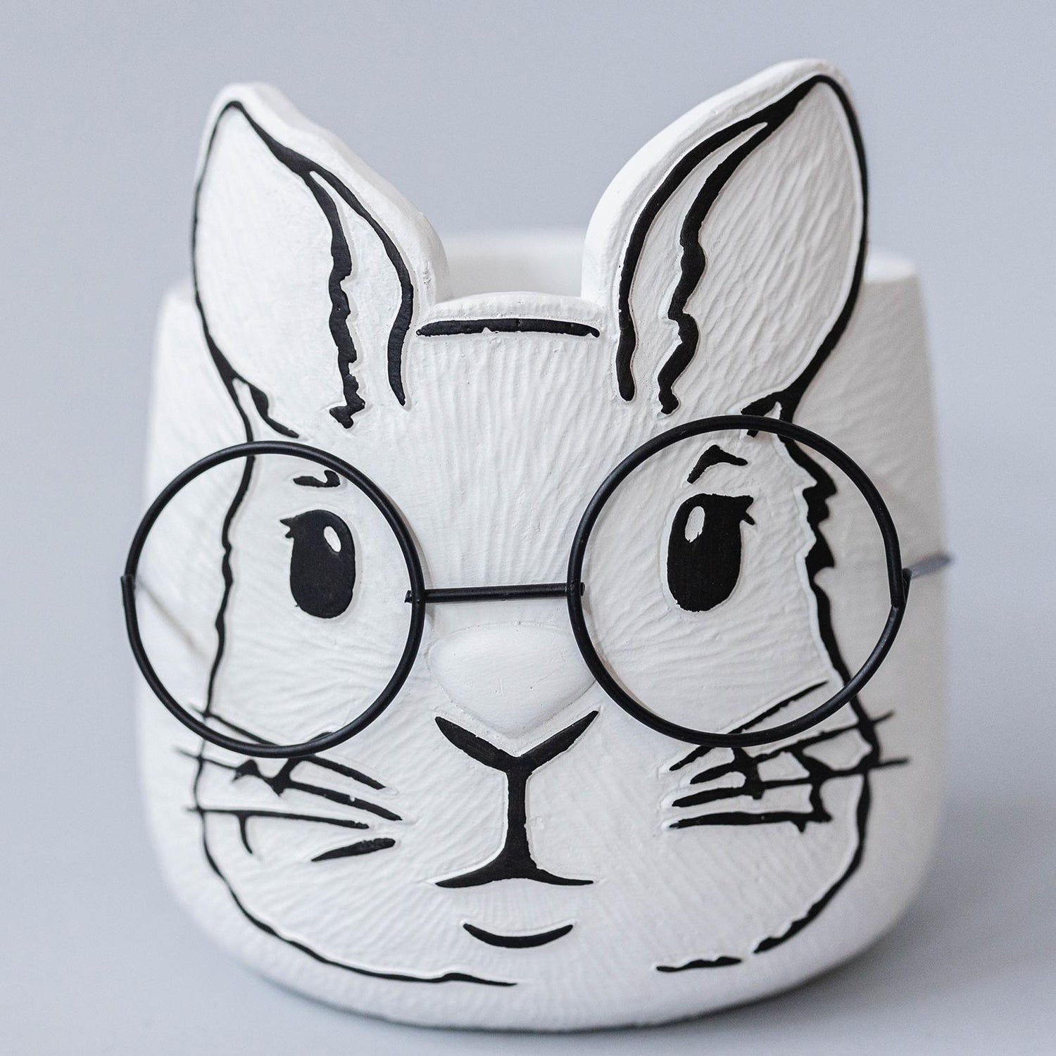 Cement Rabbit Pot, Large