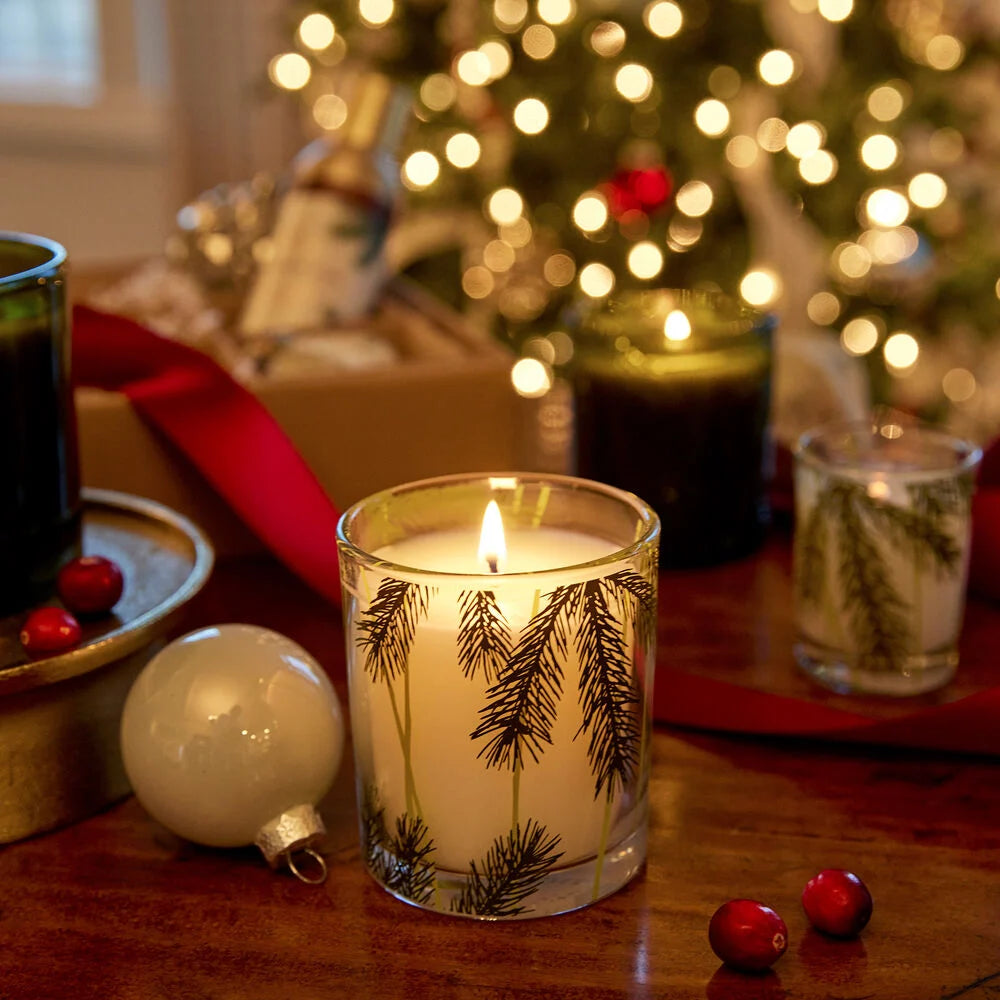 Frasier Fir Poured Candle with Pine Needle Design