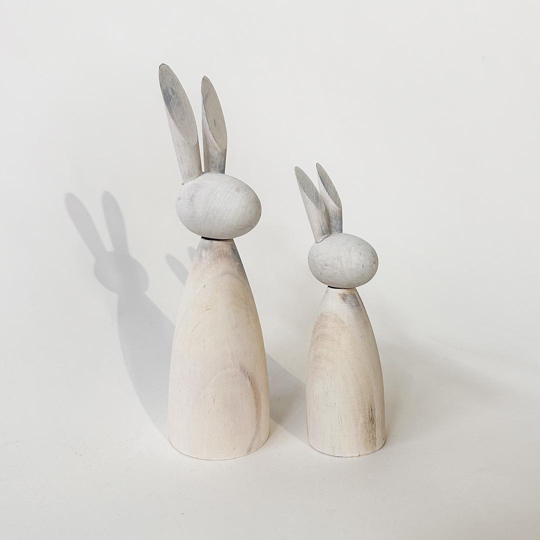 Wooden Rabbits Set of 2