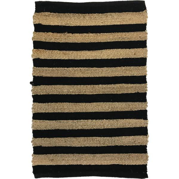 Natural Rug - Jute & Cotton Stripes