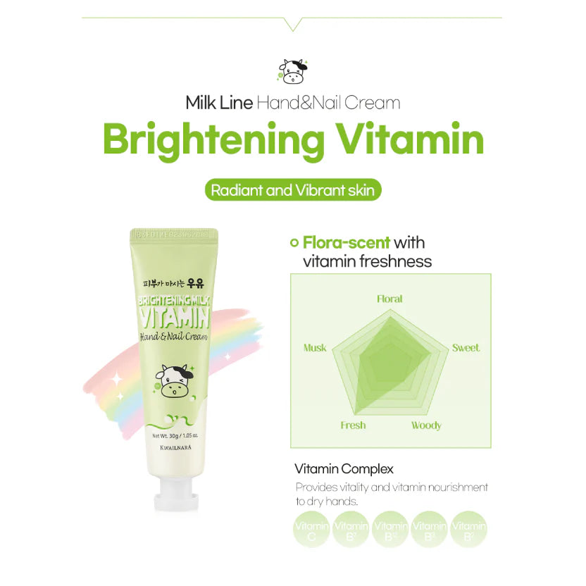 KWAILNARA Brightening Milk Vitamin Hand & Nail Cream 30g