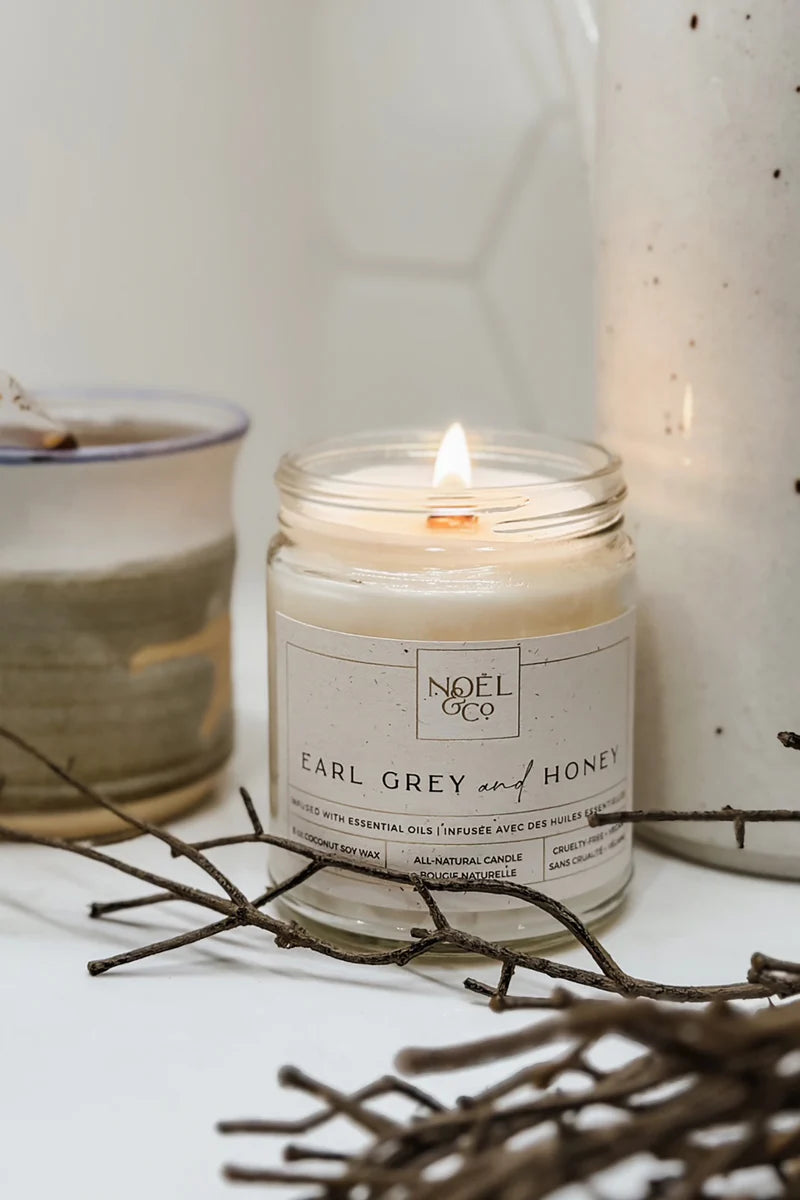 Soy &amp; Coconut wax Candle [Earl Grey and Honey]
