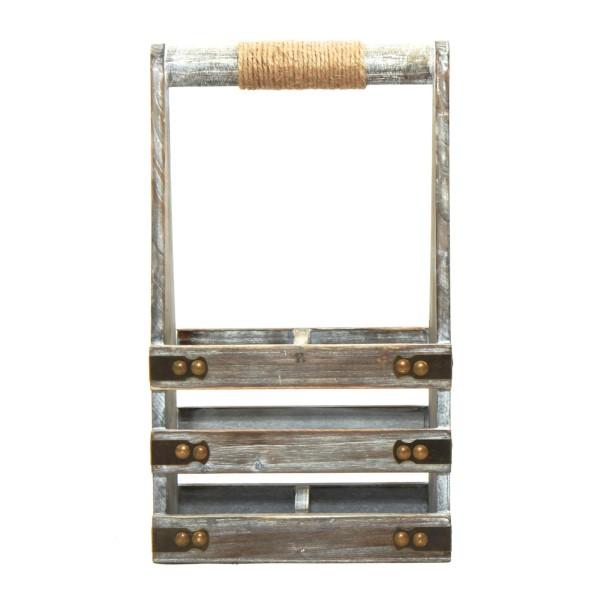 Wooden wine bottle carrier