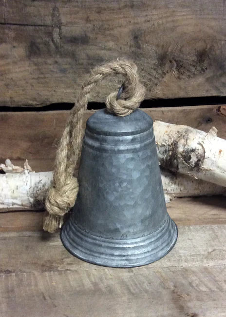 7.5" Galvanized Bell Ornament