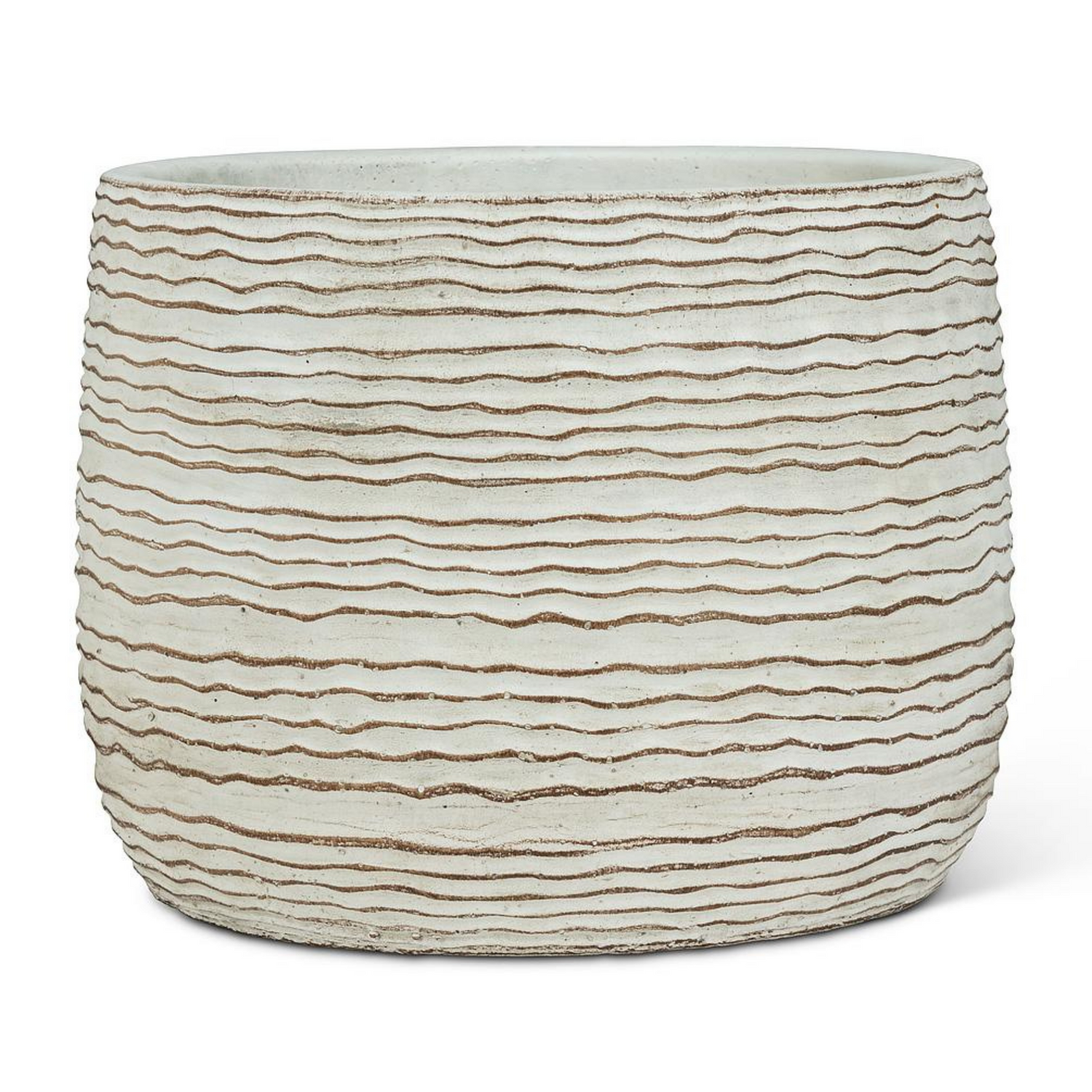 Wavy ripple planter (white)