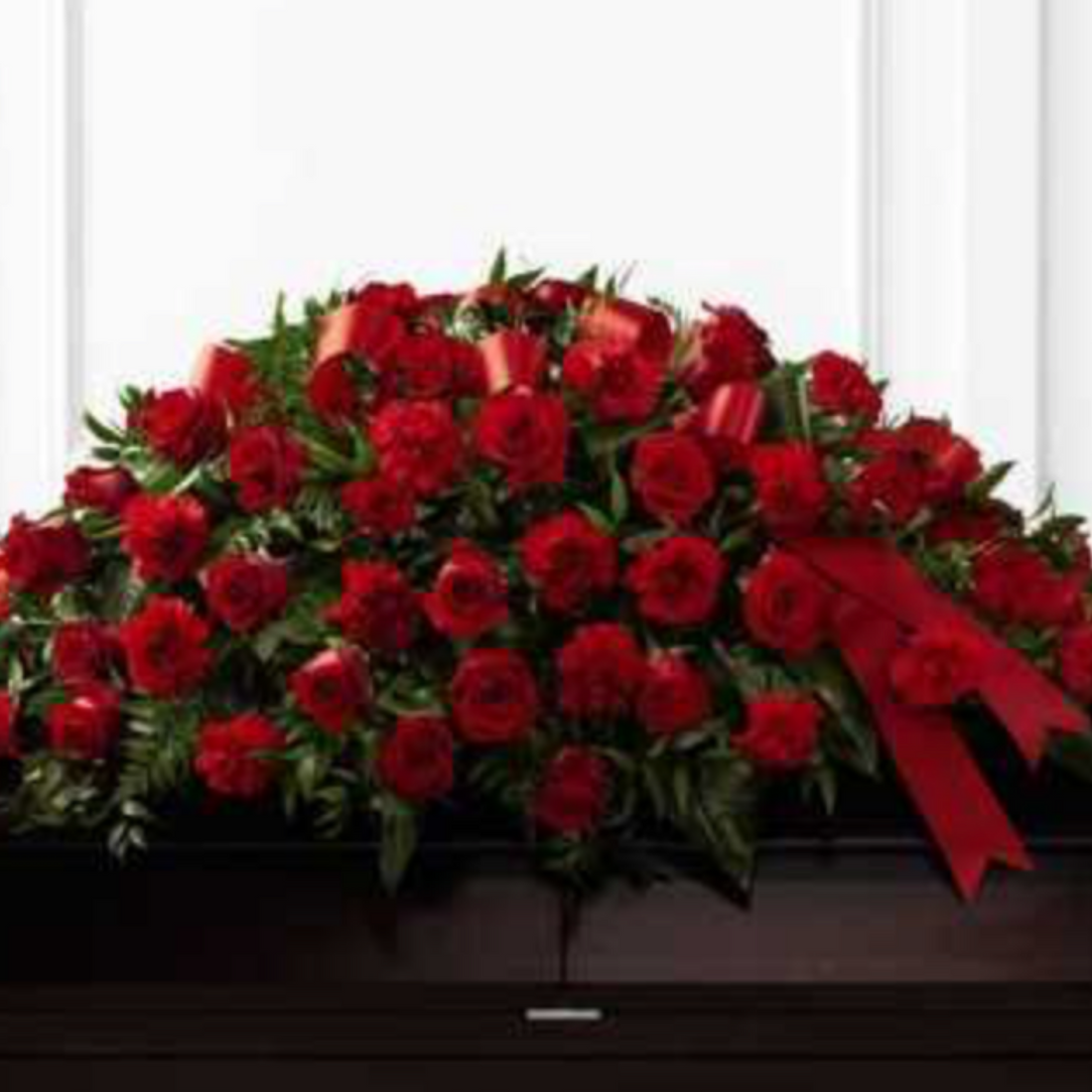Majestic Red Casket Spray