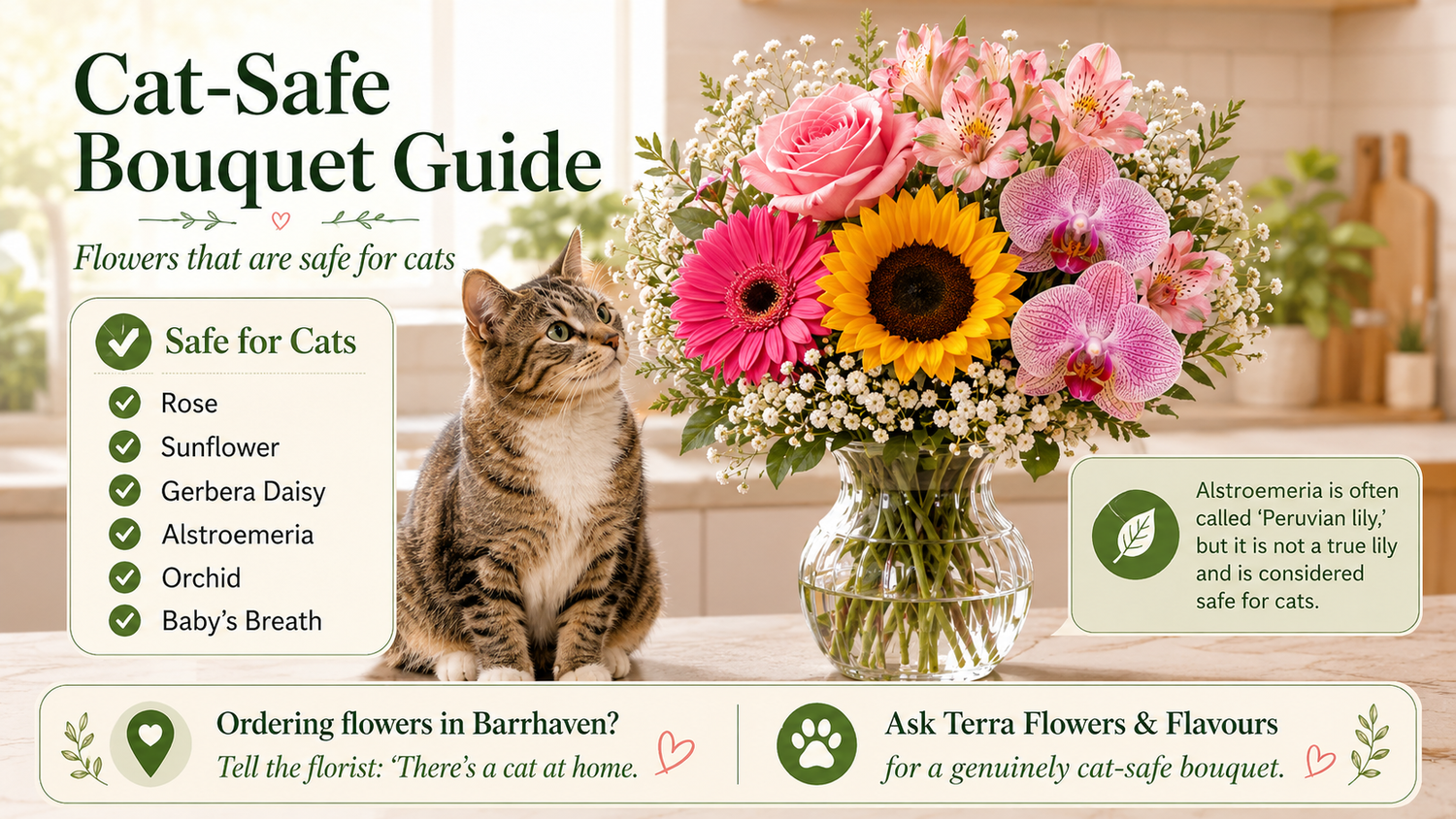 Cat-Safe Flowers in Ottawa: What's Actually Safe to Send a Cat Owner
