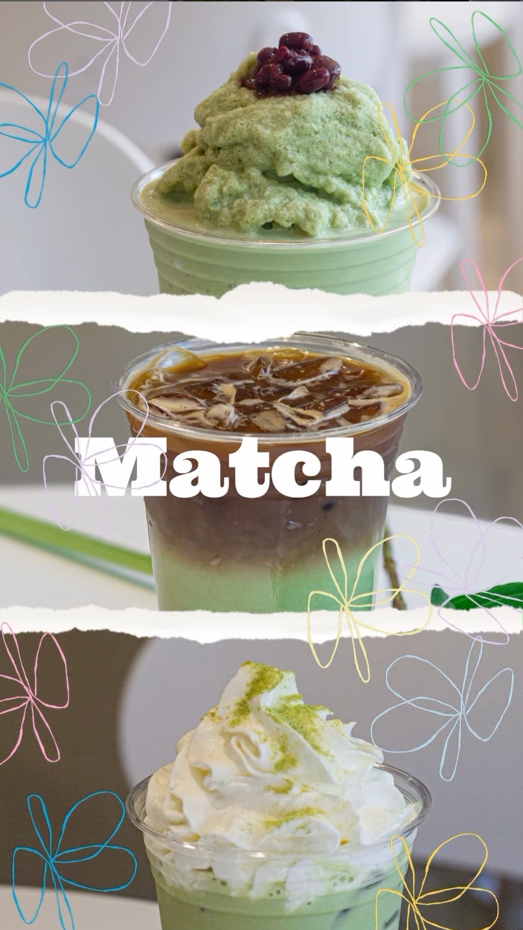 Matcha Frappuccino with Red Bean