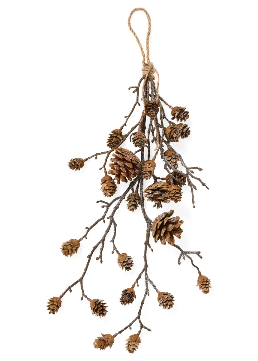 DECOR HANGING PINECONES NAT