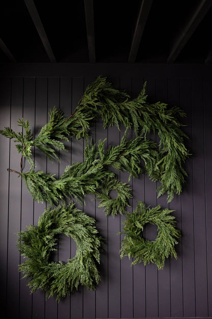 Mini-Norfolk &amp; Cypress Real Touch Mix Christmas Wreath