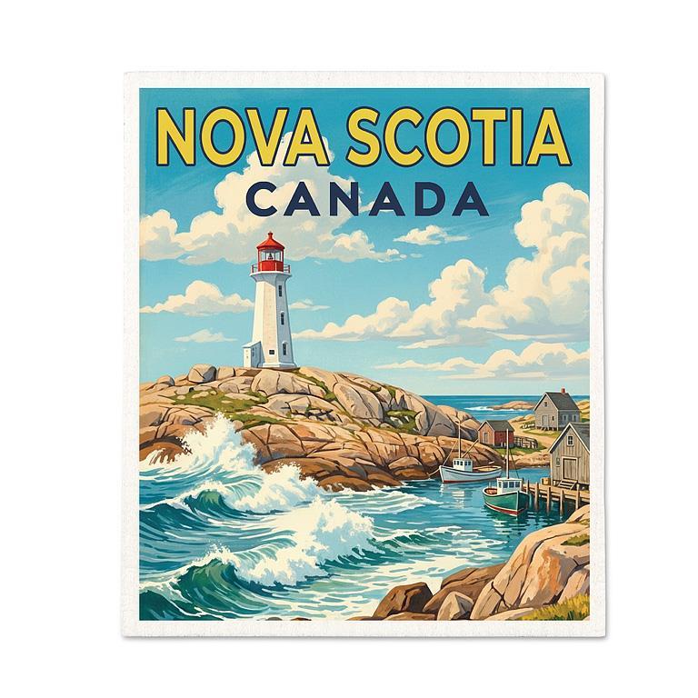 Scenic Nova Scotia Dishcloth
