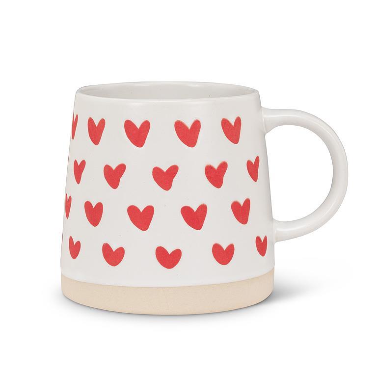 Wide Base Mug w/Hearts