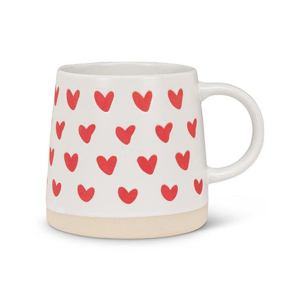 Wide Base Mug w/Hearts