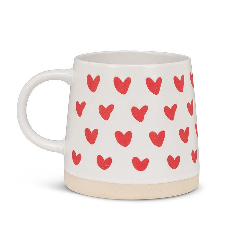 Wide Base Mug w/Hearts
