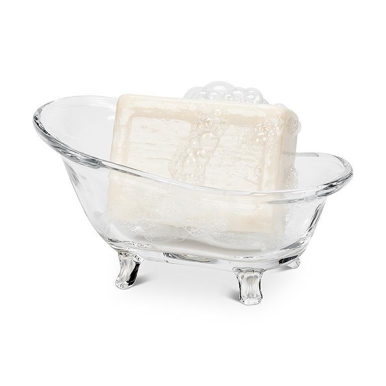 Glass Bathtub soap Dish 6&quot;