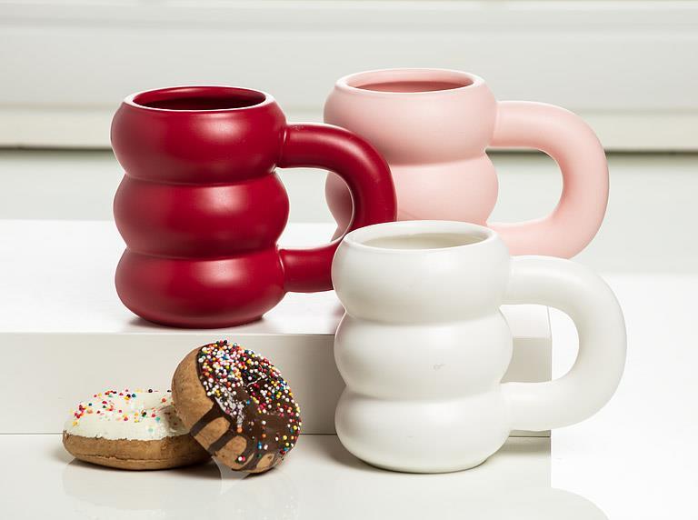 Matte Bubble Mug-Wht-4"H(14oz)