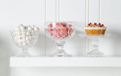 Small Embossed Pedestal Plate