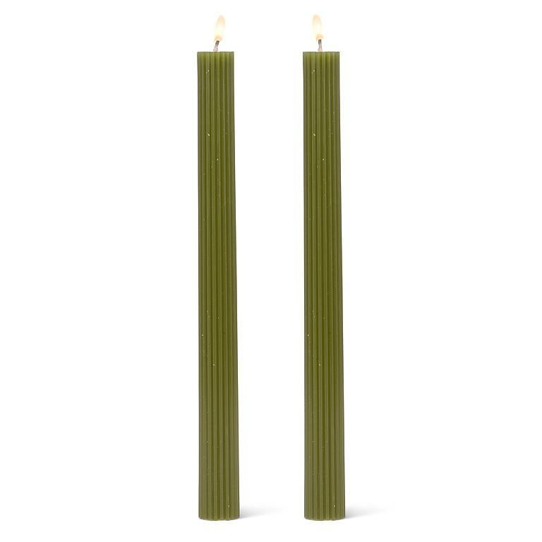 Ridged Taper Candle