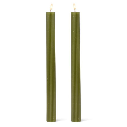 Ridged Taper Candle