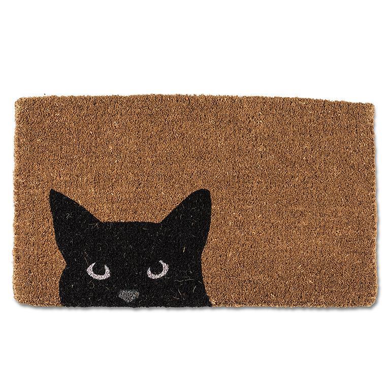 Peeking Cat Doormat 18x30&quot;L