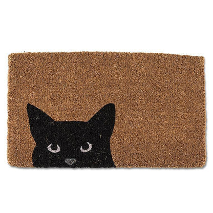 Peeking Cat Doormat 18x30&quot;L