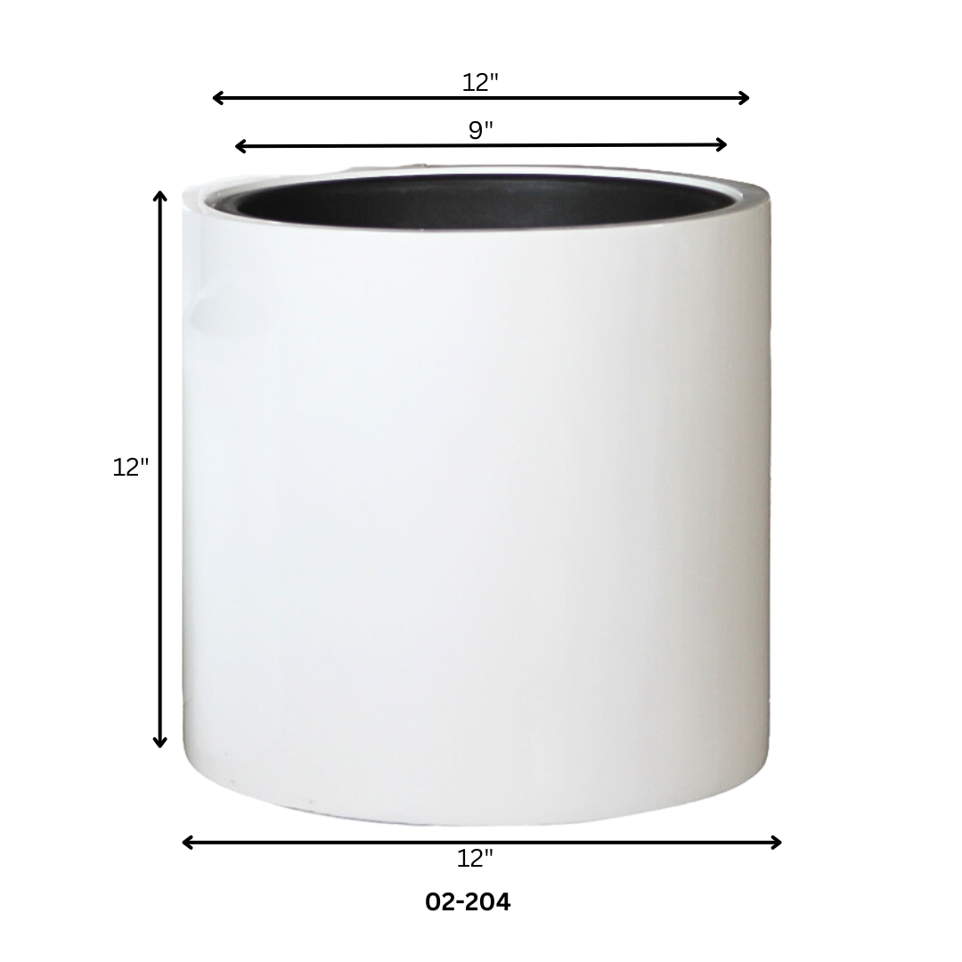 POLYSTONE STRAIGHT CYLINDER POT W/INSERT