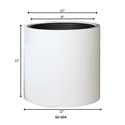 POLYSTONE STRAIGHT CYLINDER POT W/INSERT