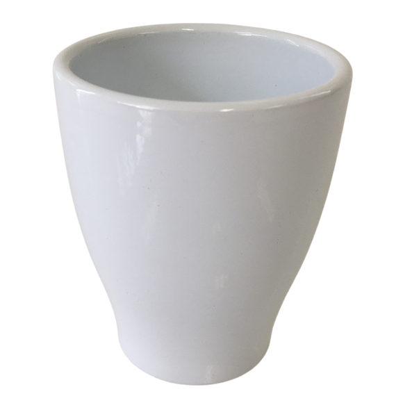 3.5&quot; White Ceramic pot