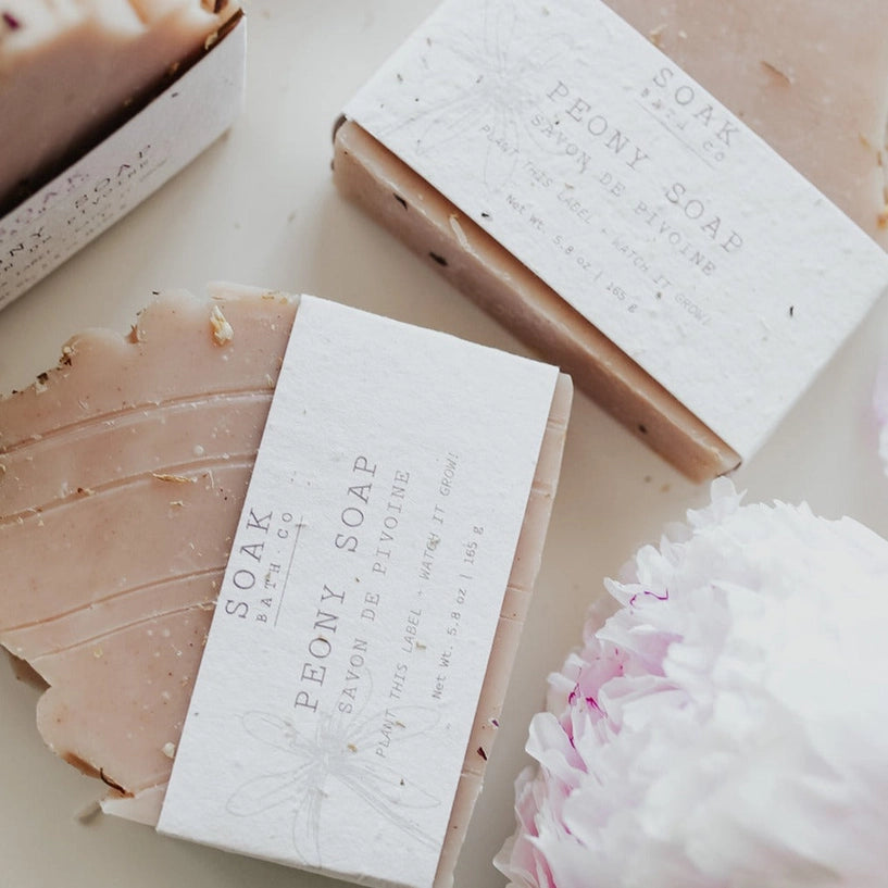 Peony Soap Bar: Floral Collection - Made in Canada