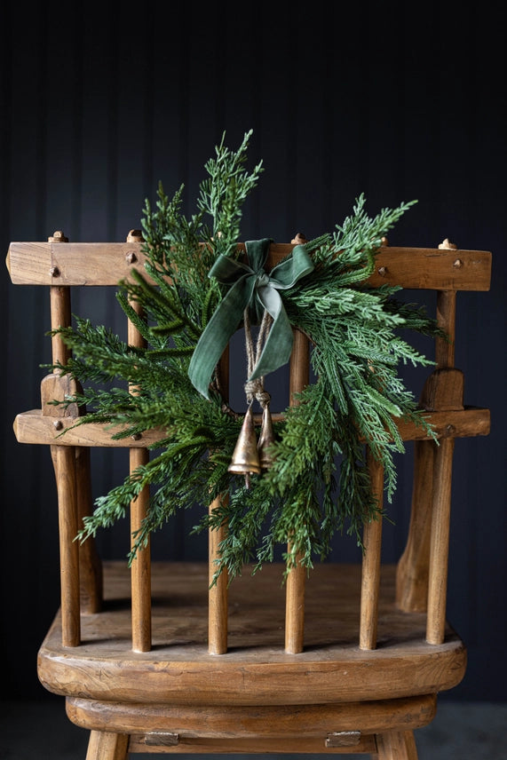 Mini-Norfolk &amp; Cypress Real Touch Mix Christmas Wreath