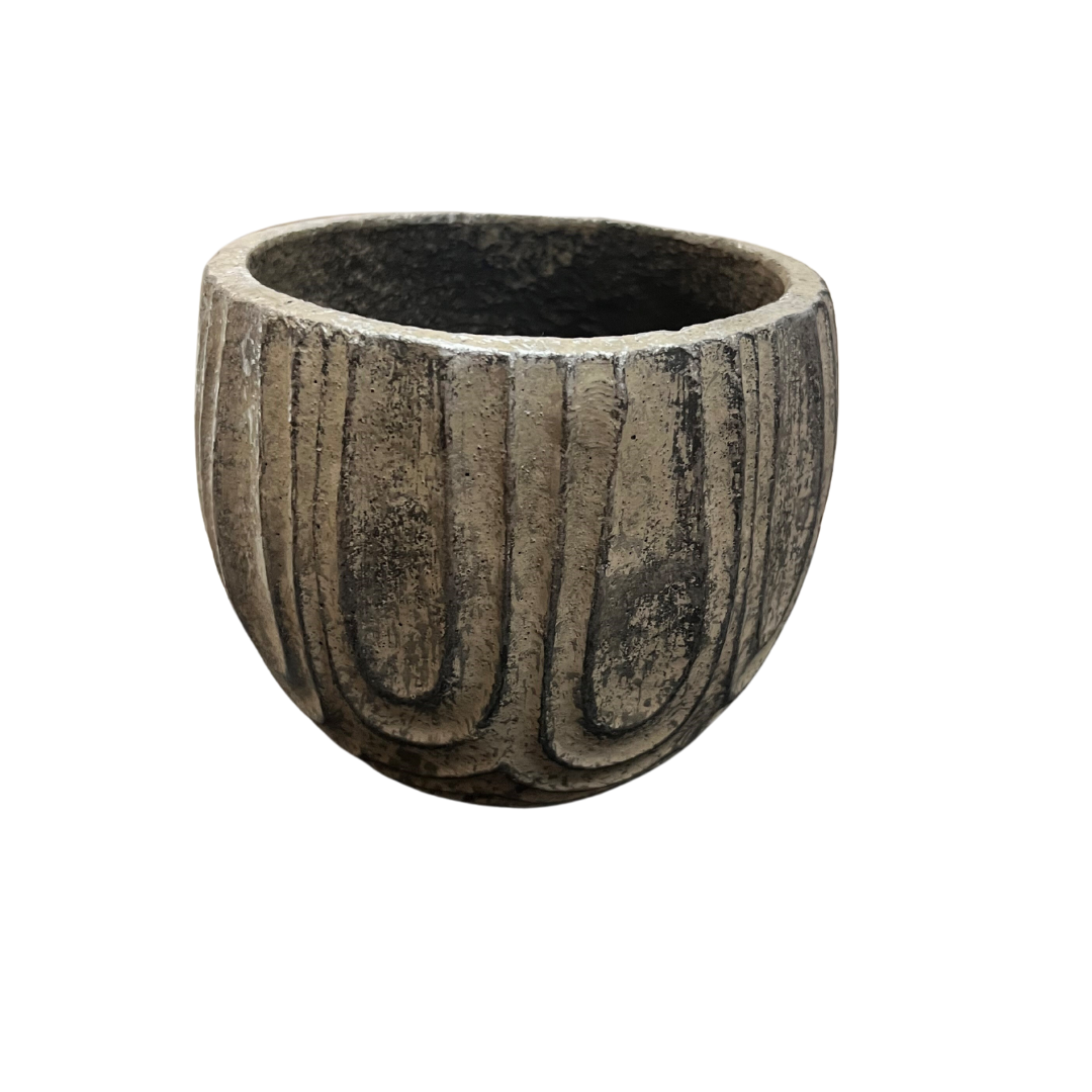 CEMENT ROUND POT SMALL