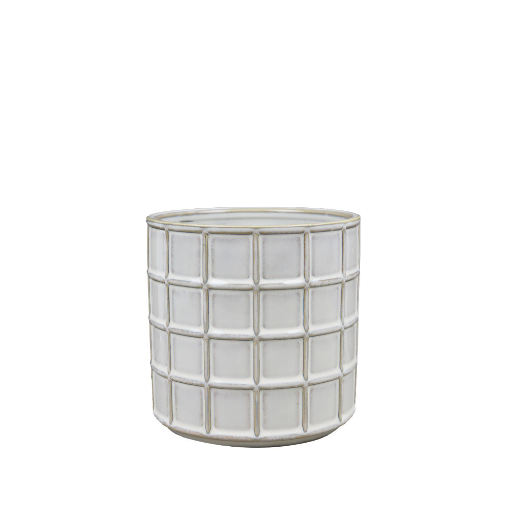WHITE CERAMIC POT