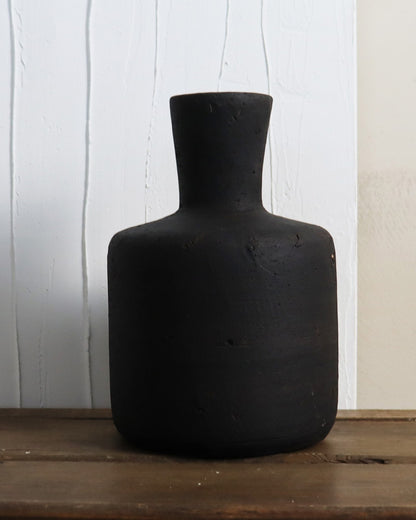 TERRACOTTA VASE, BLACK