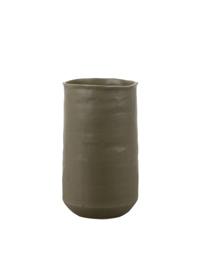 VASE, OLIVE